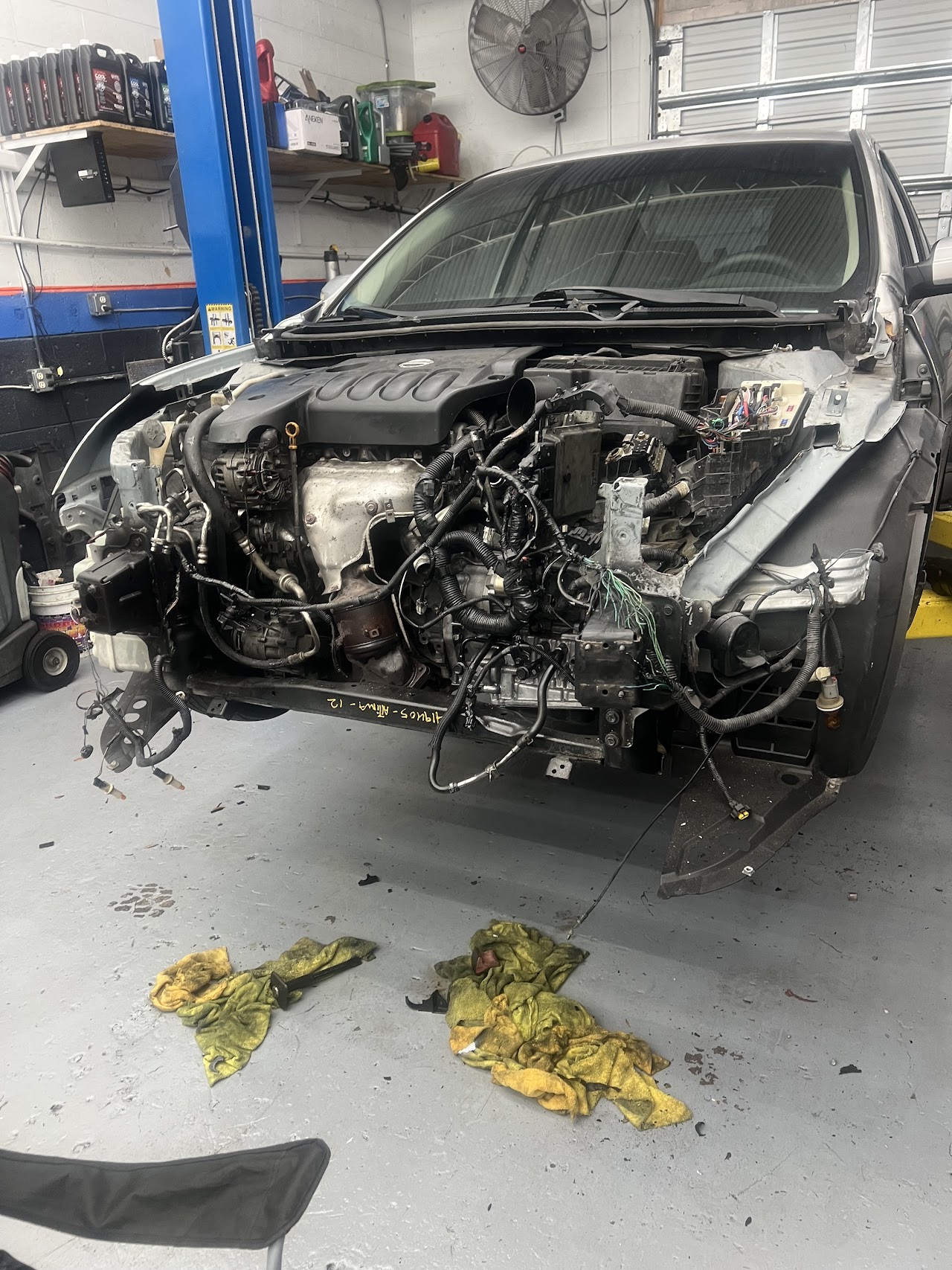 Front end repair work at Rubens Auto Service